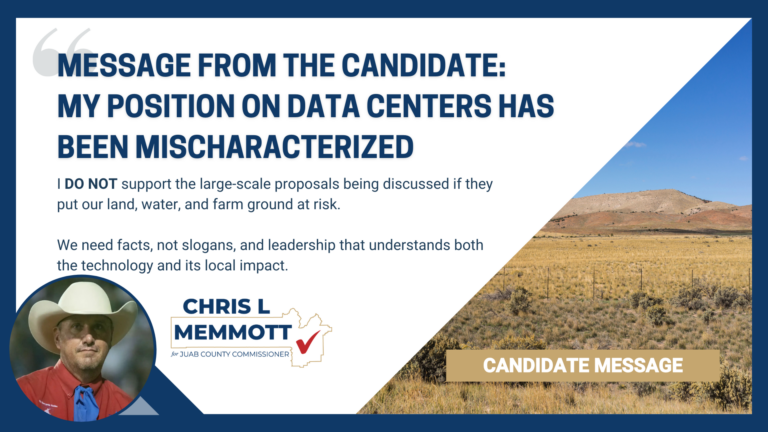 Candidate Message: Data Centers in Juab County
